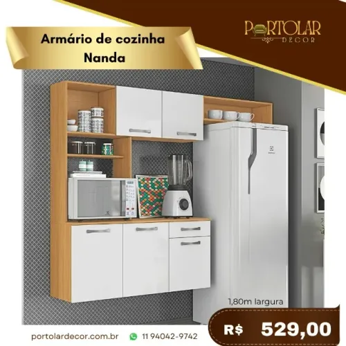 Armário de cozinha Nanda, a pronta entrega 