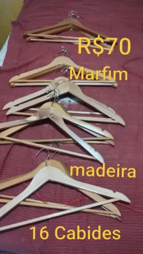 Cabide de madeira marfim alto padrão