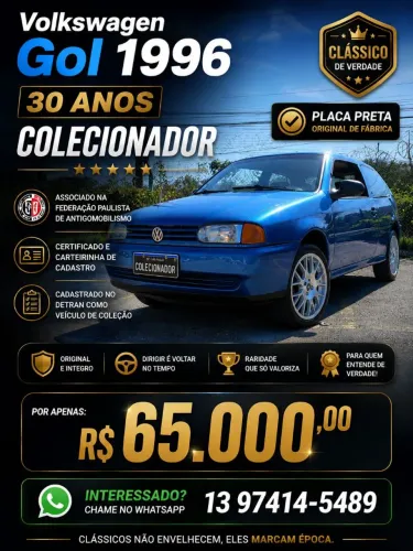 Volkswagen Gol CLI / CL/ Copa/ Stones 1.6 (álcool) 1996