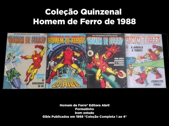 Homem De Ferro - Coleção Quinzenal Completa de 1988 - Gibis Editora Abril