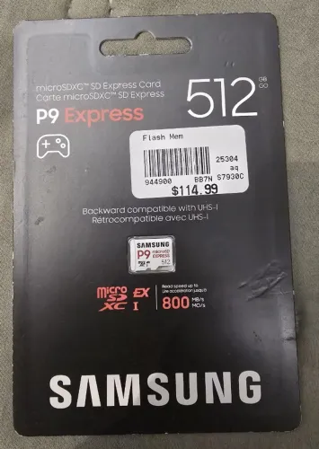 Cartão microSD Samsung P9 Express 512GB - Nintendo Switch 2 - Lacrado