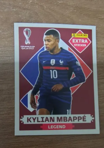 Figurinha Extra Legend Kylian Mbappé Bordô - Copa do Mundo 2022