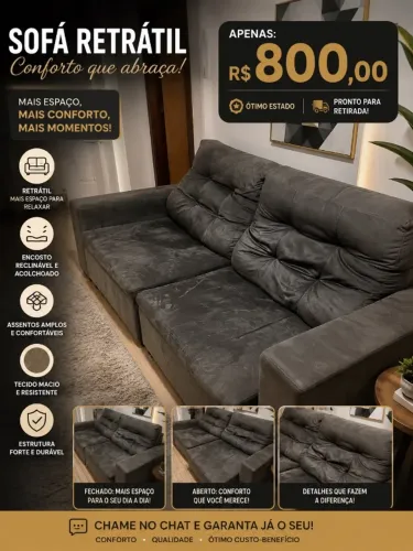 SOFA RETRATIL - SEMINOVO