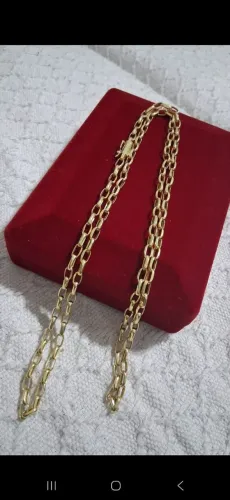 Corrente de ouro 18k 70 centímetros