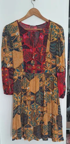 Vestido estampado Cantão