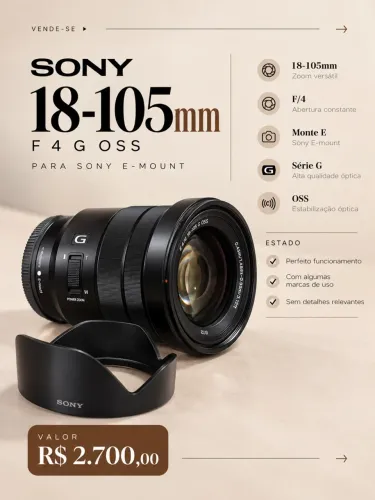 Lente Sony 18-105 f4