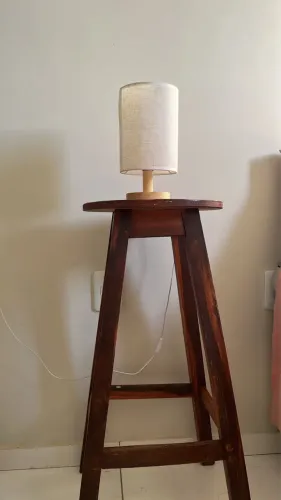 Banco Alto de Madeira 74cm - Estilo Rústico