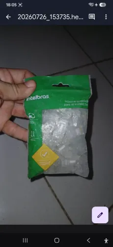 Pacote com Conectores RJ45 Intelbras Original - Novo Lacrado!