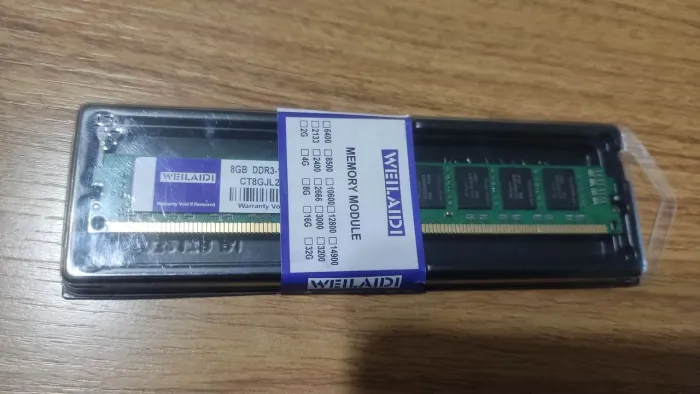 Memória Weilaid DDR3 8GB 1600MHZ NOVA.