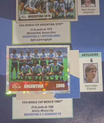Figurinha Brilhante Seleção da Argentina de 1986