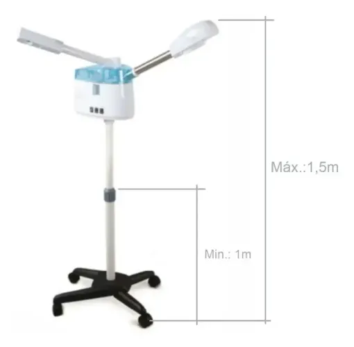 Vaporizador De Ozônio Duplo Quente E Frio Com Pedestal Cor Branco E Azul
