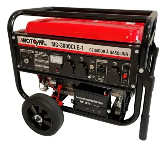 GERADOR de energia  À GASOLINA MG-3000CLE-1 6,5 HP 4T 60 Hz Motomil