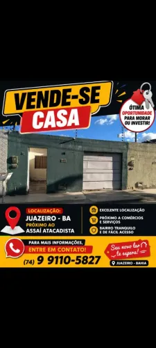 Casa para venda no fundo do açaí de Juazeiro Bahia