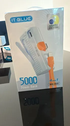Carregador Portátil Power Bank It-blue 5000mah 4 Em 1 Anatel