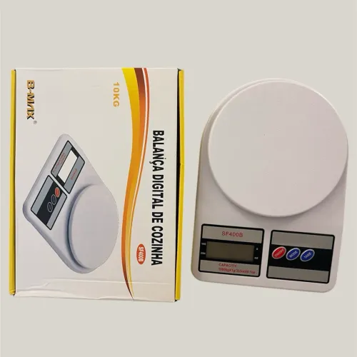 Balanca Digital de Cozinha B-Max SF400B 10kg Alta Precisao 1g Tara Visor LCD