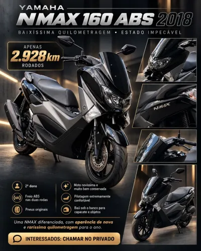 Yamaha NMAX 2018 | 2.928 km | ABS | Segundo dono | Estado excepcional