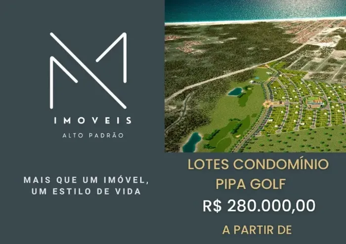 Lotes em Pipa Golf com construção