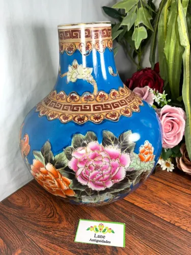 Grande Vaso Vintage Estilo Oriental