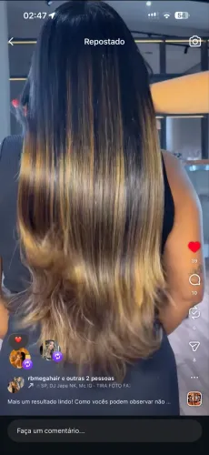 Mega hair cabelo brasileiro morena iluminada