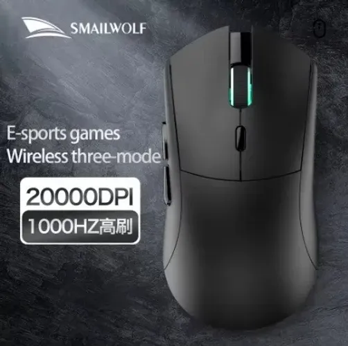 Mouse Gamer SMAILWOLF RS7 20000dpi 1000hz TriMode(2.4ghz, Bluetooth ou Fio) Entrego