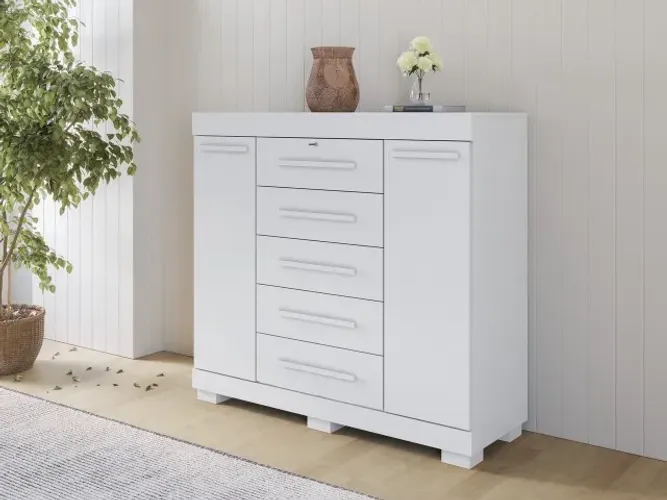 Comoda Diana 100% MDF, Chave na Primeira Gaveta