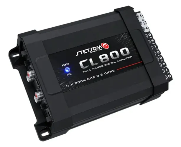 Módulo Amplificador Stetsom Combat CL800 800W RMS 4 Canais para Som Automotivo