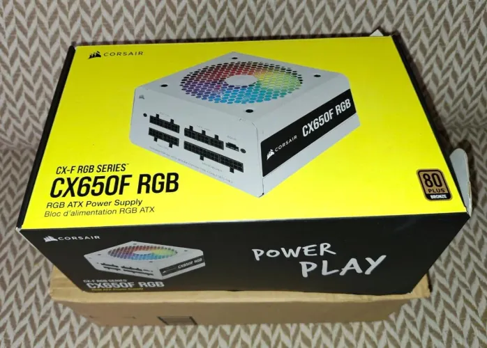 Fonte Corsair CX650F RGB 650W White - Full Modular - Nova