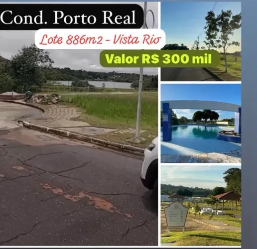Porto Real Vendo lote 886m2 plano vista Rio 
