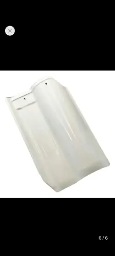Telha Vilhena mesclada branca, 1 face esmaltada