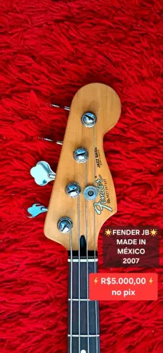 BAIXO FENDER JAZZ BASS - MADE IN MÉXICO - BLINDADO E REGULADO