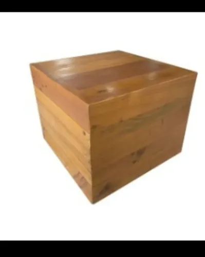 Banco cubo madeira maciça
