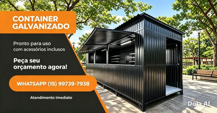 Contêiner 9.00 x 2.00 x 2.52 altura, pintado, com elétrica etc...