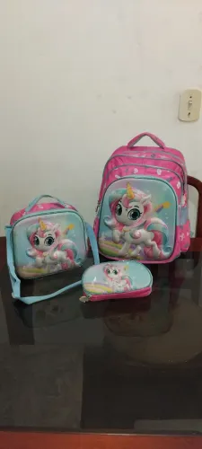 Kit Mochila + Lancheira + Estojo