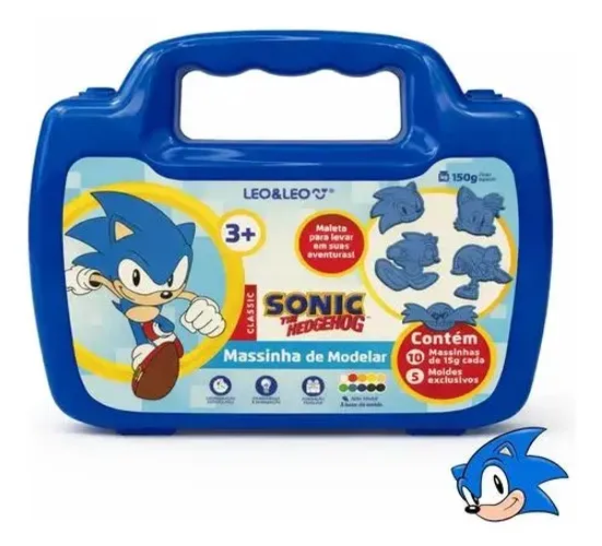 Maleta sonic massinha de modelar completa | 3+ anos