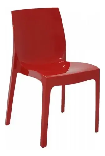 1 Cadeiras Tipo Alice Polida Vermelha em Polipropileno - Vermelho