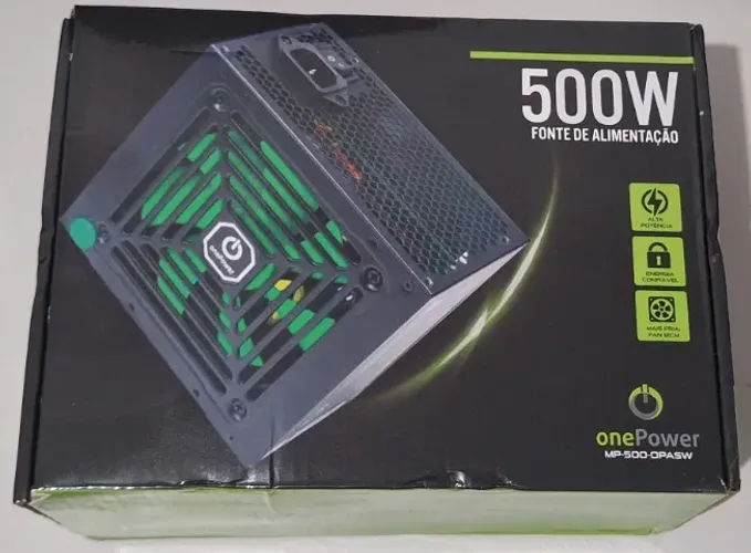 Fonte OnePower 500W, AUTOSWITCH, PFC ATIVO MP-500-OPASW