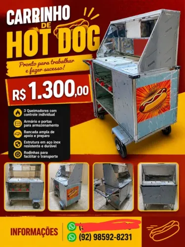 Carinho de hot dog 