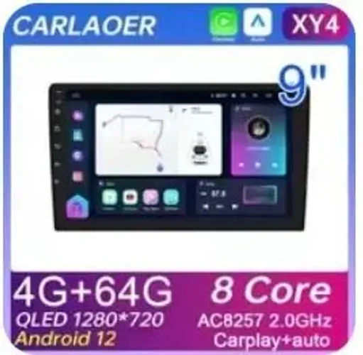 Multimídia Android 9" CARLAOER - CarPlay e Android Auto - Estado de Nova!