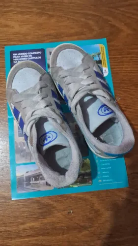 Tênis infantil Adidas - Tam. 32 (Azul com cinza)