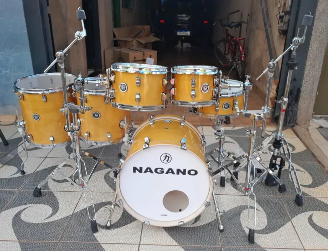 Bateria Acústica Nagano Work 20' 10' 12' 14' 16' 14'x5'5 + Ferragens NOVA