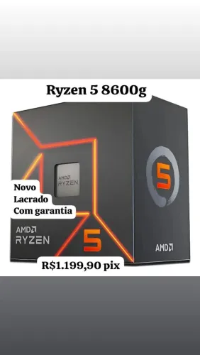 Processador Ryzen 5 8600g lacrado novo com garantia