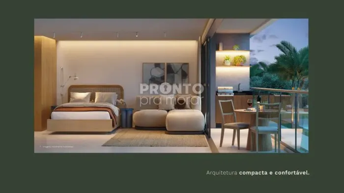 Flat com 1 quarto em Carneiros