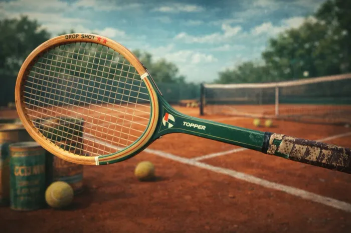 Raquete Antiga Madeira de Tenis Sucesso dos Anos 70 Topper - Relíquia Otimo Estado