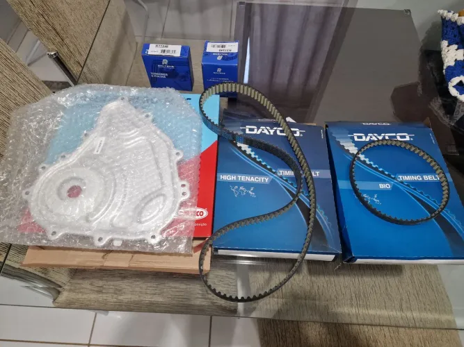 Kit troca de correia dentada banhada a óleo.