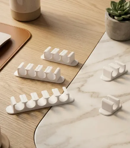 Kit 5 Organizadores de Cabos para Mesa - Frete Grátis