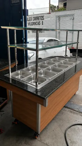 Buffet Self Service Cubas em Inox para Grande Fluxo de Clientes