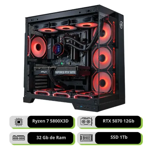 Pc Gamer avançado Ryzen 5800X3D + Rtx 5070 12gb - Produto novo (Loja Física)