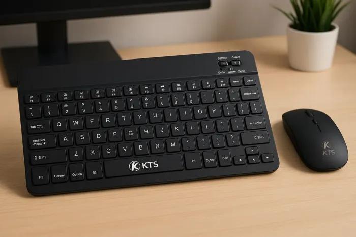 Teclado Bluetooth Para Computador Tablet Com Mouse Sem Fio