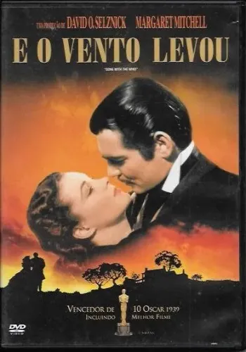 DVD: ...E o Vento Levou (filme legendado) reg. 4 / Dolby Digital (romance) venc. de Oscar!