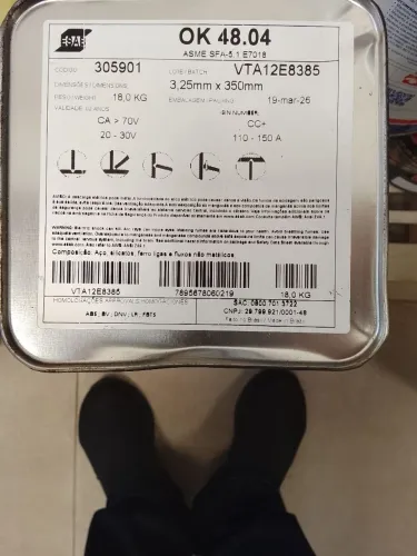 Lata de 18kg Esab 7018 x 3,25mm